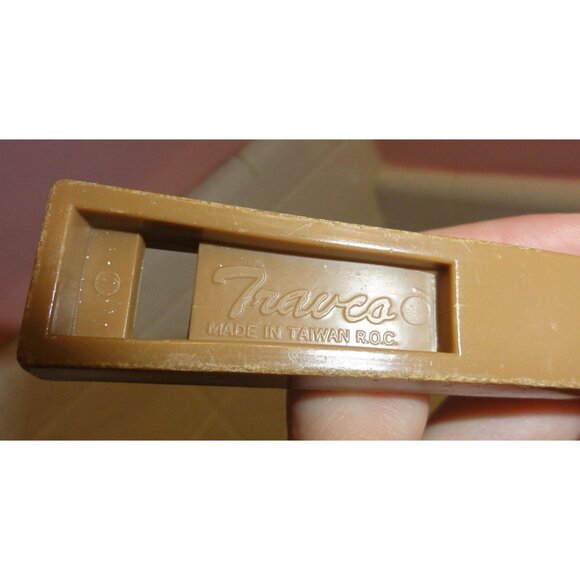 Vintage Travco Cheese Slicer Brown Handle with Flowers 1960s mcm retro - Picture 10 of 10